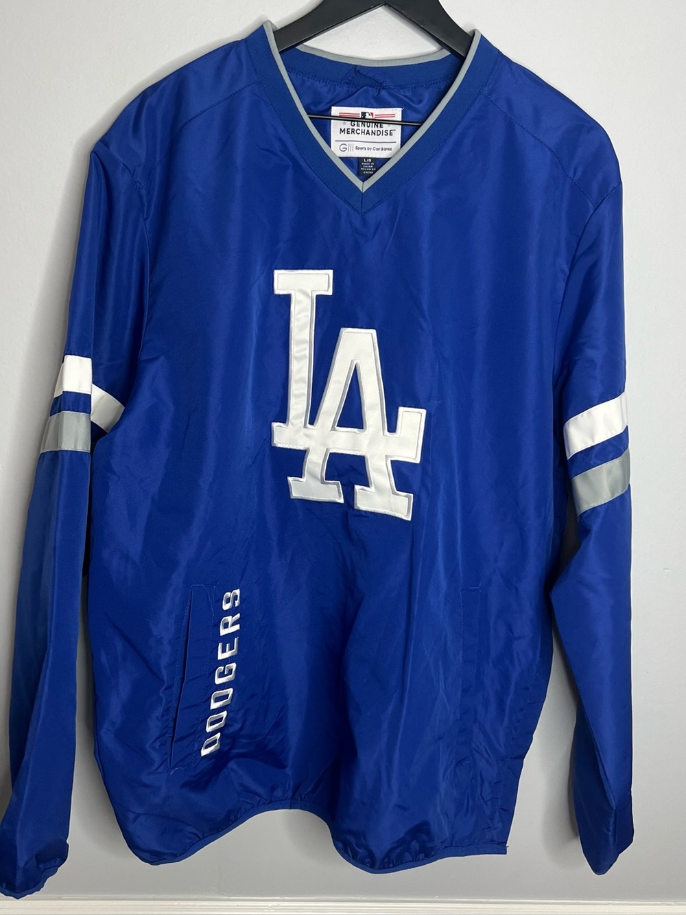 Los Angeles Dodgers Windbreaker Jacket Mens Large Blue Genuine Merchandise G-III